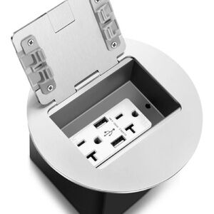 Kanayu Recessed Round Floor Outlet with USB
